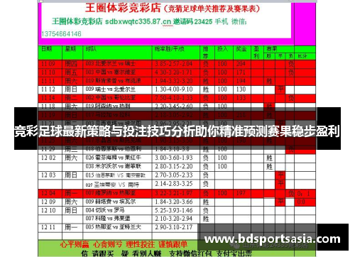 竞彩足球最新策略与投注技巧分析助你精准预测赛果稳步盈利